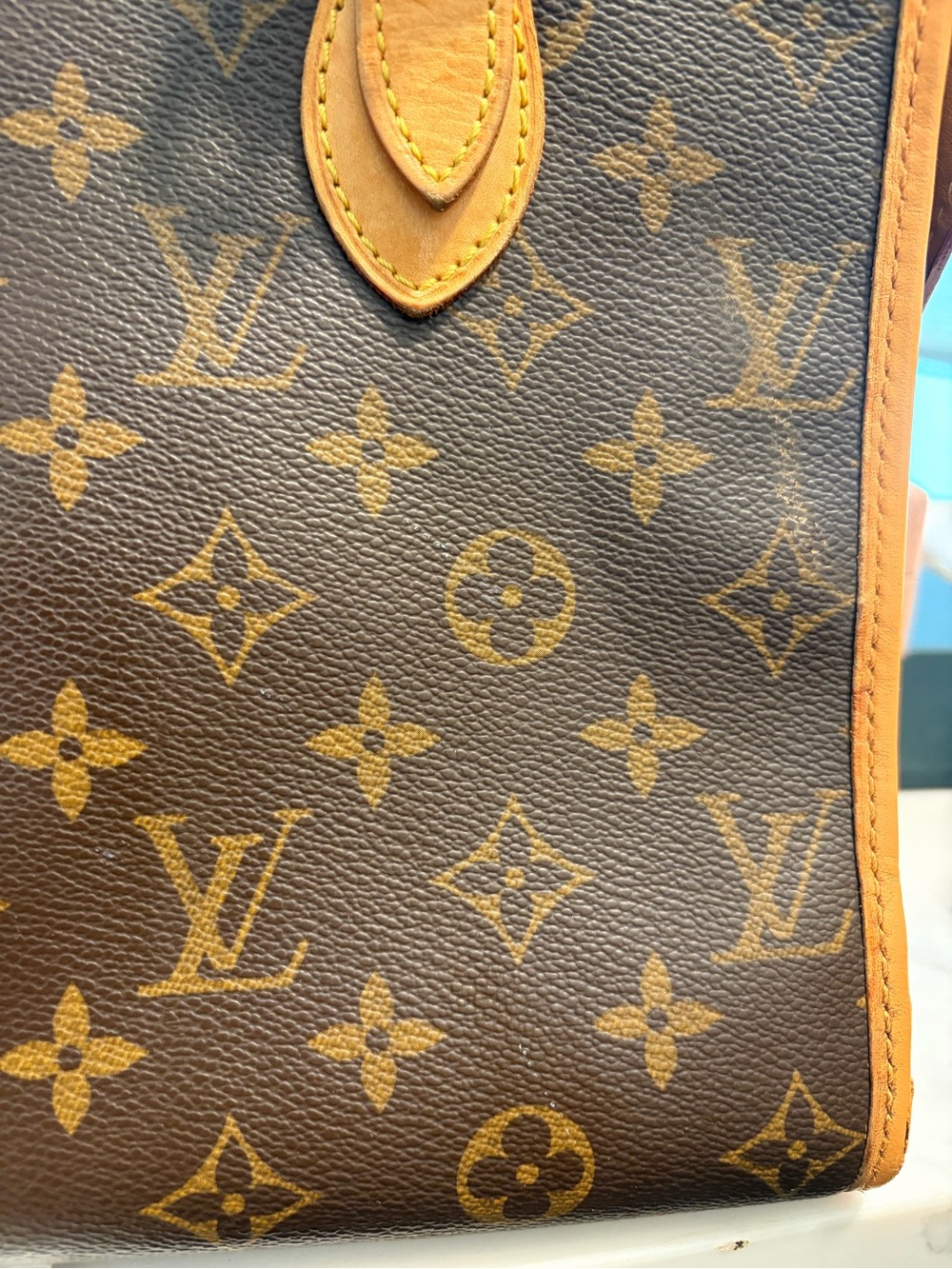 Louis Vuitton Monogram Canvas Tote in Brown and Tan Leather Trim - Picture 13 of 13